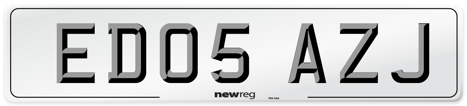 ED05 AZJ Number Plate from New Reg